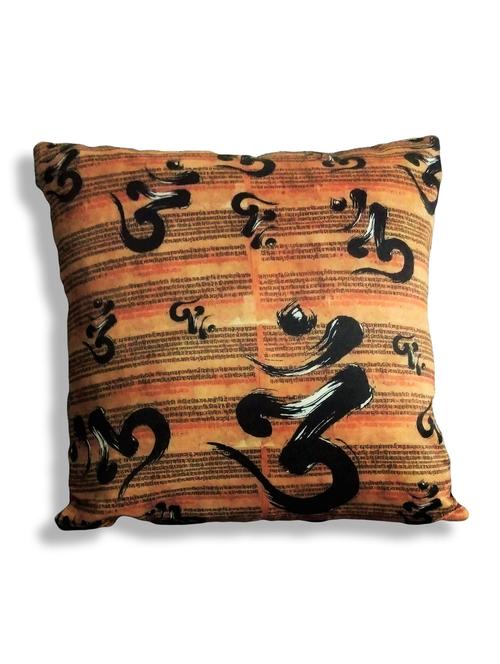 digitally printed sanskrit script om cushion cover - 10799936 - Very Small Image - 1