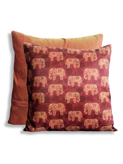 digitally printed all over mughal elephant cushion cover - 10799941 - Very Small Image - 1