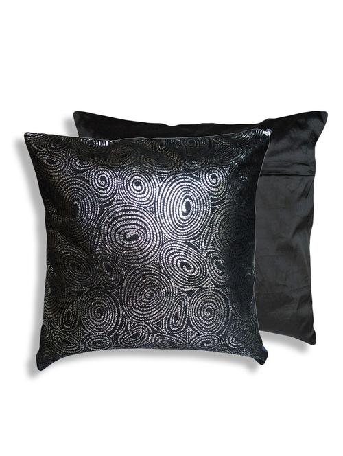 foil print on velvet cushion cover - 10799954 - Very Small Image - 1