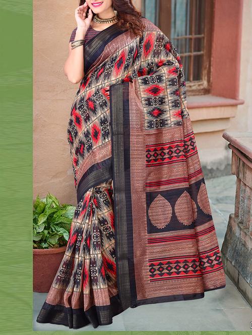 multi colored cotton saree - 10801302 - Very Small Image - 1