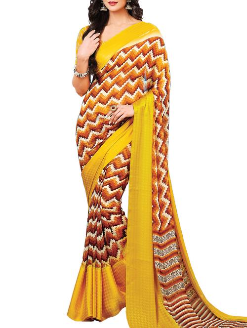 multi colored georgette saree - 10801330 - Very Small Image - 1