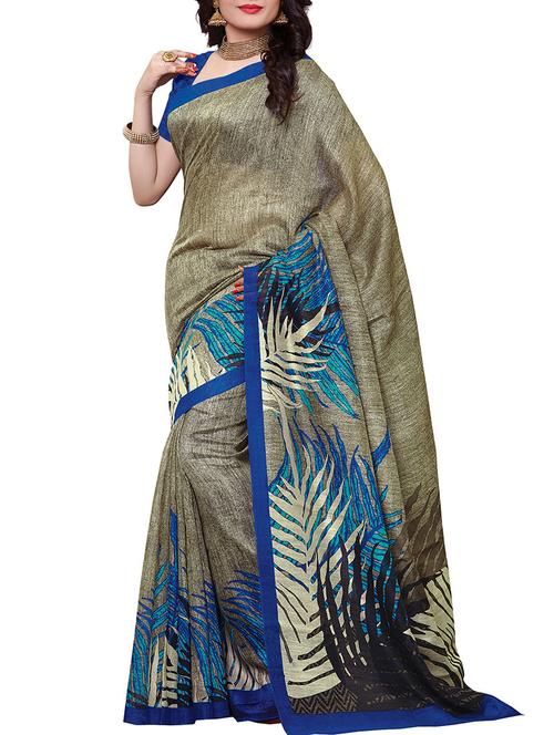 light olive cotton saree - 10801350 - Very Small Image - 1