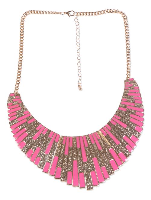pink and gold enameled neckpiece - 1080416 - Very Small Image - 1