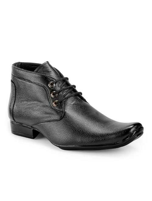 black faux leather formal shoes - 10804486 - Very Small Image - 1