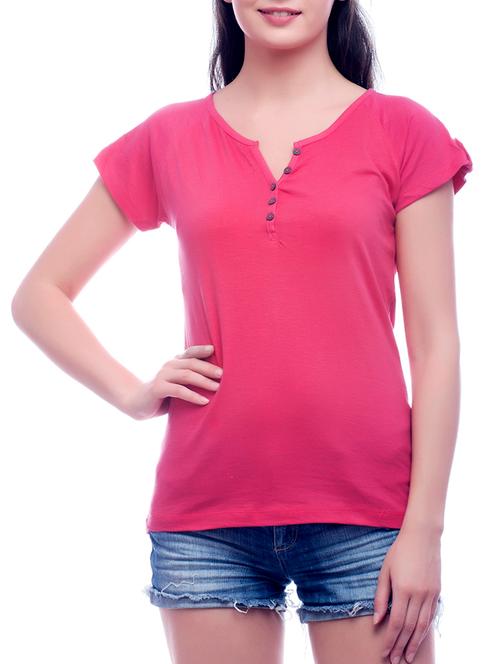 henley top with sleeve strap - 10808157 - Very Small Image - 1