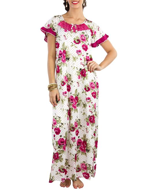 pink satin sleepshirts & nighty - 10809808 - Very Small Image - 1