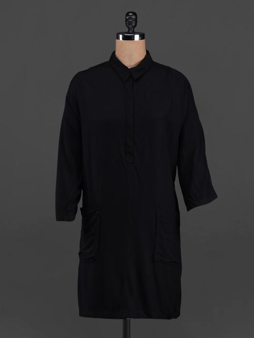 solid black rayon tunic - 1081087 - Very Small Image - 1