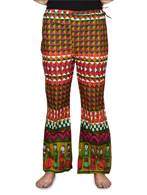 multicolor geometric puppet printed palazzo - 1081104 - Very Small Image - 1