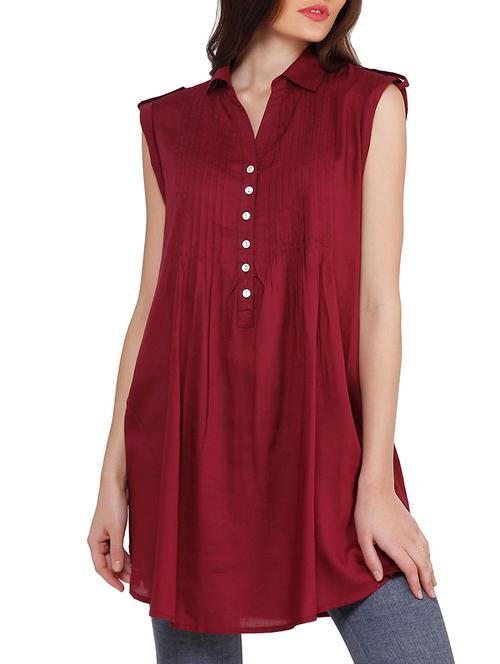 red viscose tunic - 10814430 - Very Small Image - 1
