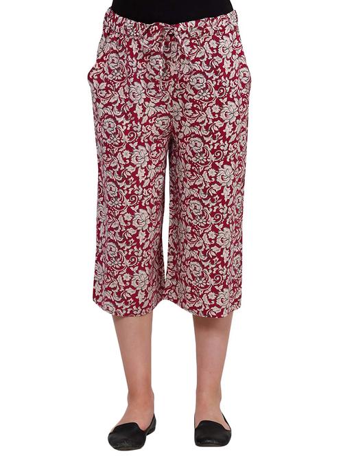 red viscose capris - 10814443 - Very Small Image - 1