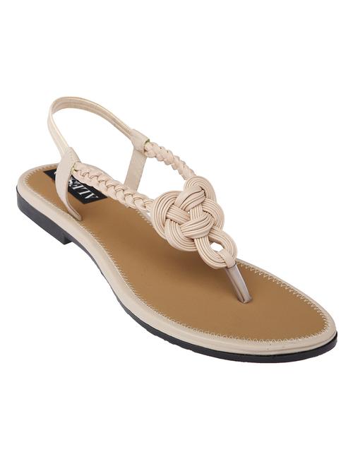 cream leatherette sandals - 10814988 - Very Small Image - 1