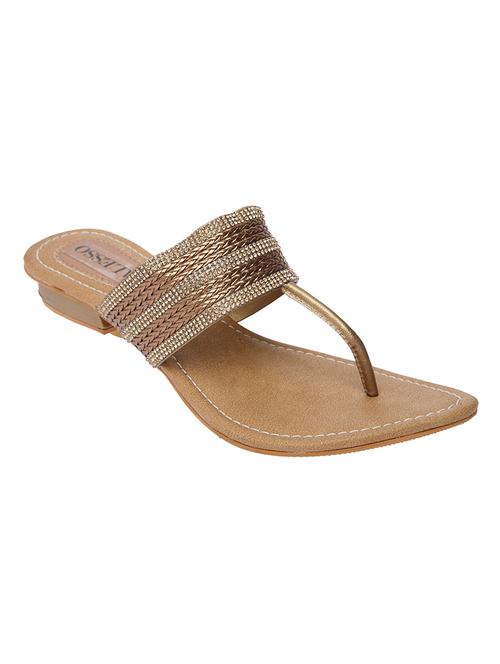 copper leatherette sandals - 10815008 - Very Small Image - 1