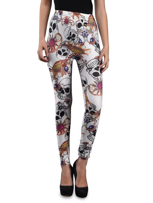 Skull printed polyester leggings - 1081583 - Very Small Image - 1