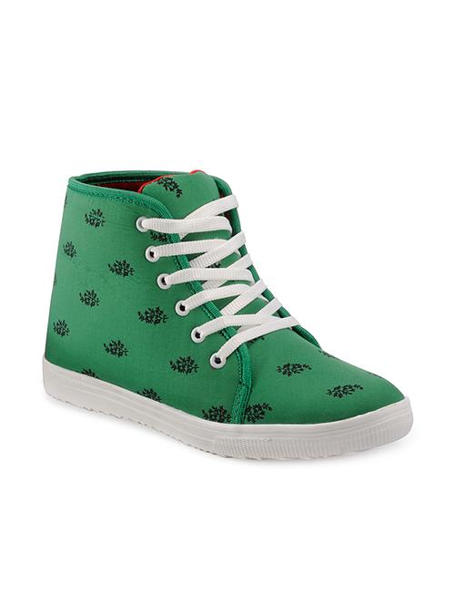 green lace up sneakers - 10816186 - Very Small Image - 1