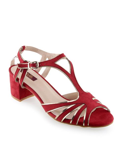 red ankle strap sandals - 10817239 - Very Small Image - 1