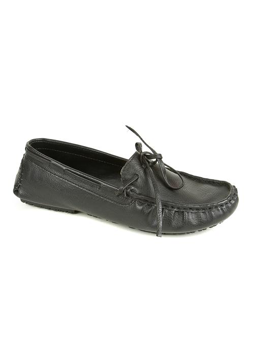 black leatherette moccasins - 10820749 - Very Small Image - 1