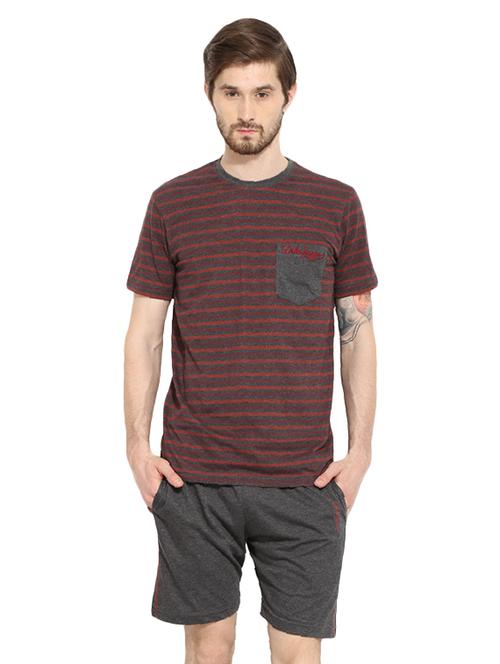duke stardust red cotton blend bermuda set - 10825203 - Very Small Image - 1