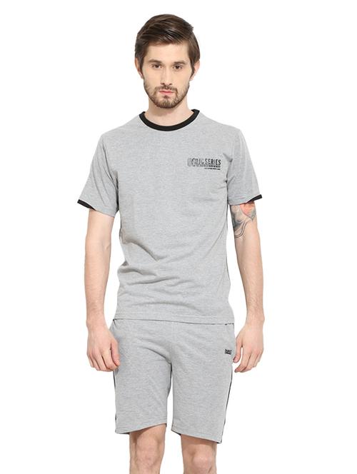 duke stardust grey cotton blend bermuda set - 10825205 - Very Small Image - 1
