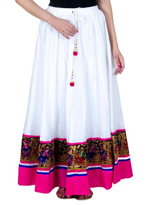 lace bordered flared skirt - 10826014 - Very Small Image - 1
