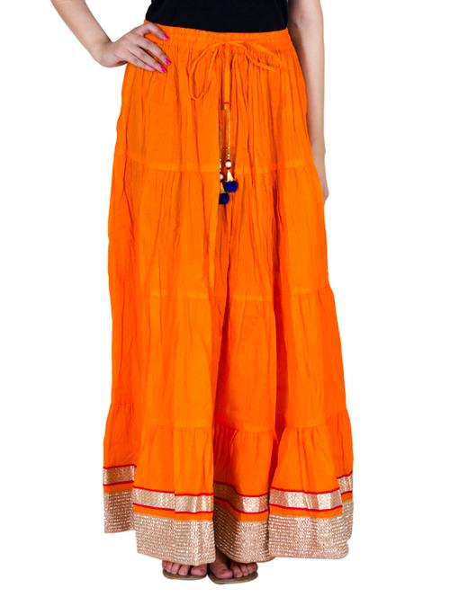 orange cotton skirts - 10826016 - Very Small Image - 1
