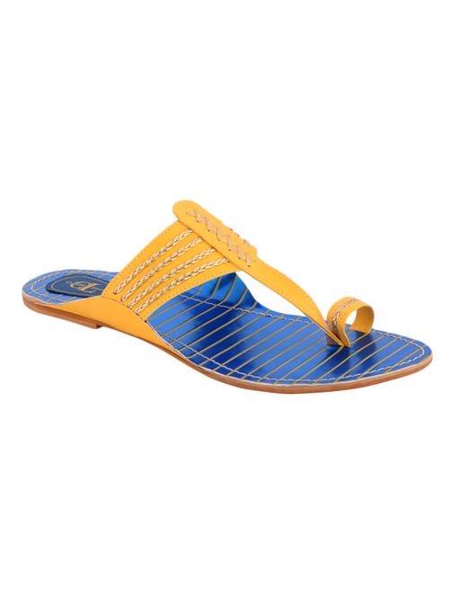 multi colored faux leather kolhapuris - 10827329 - Very Small Image - 1