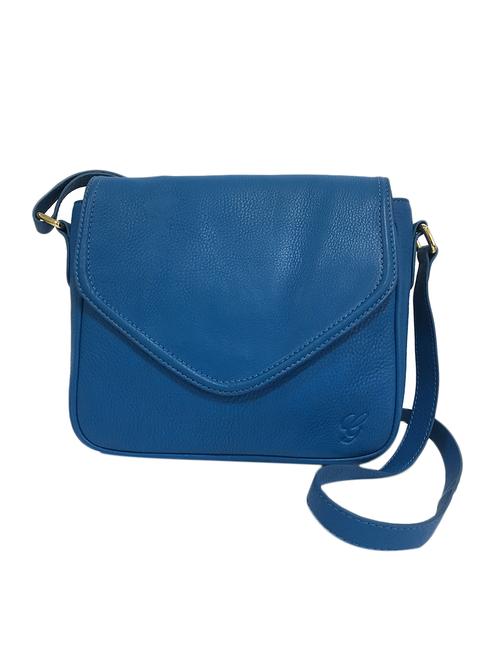 solid royal blue pure leather sling bag - 10828433 - Very Small Image - 1