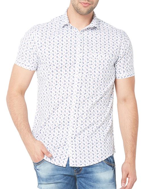 white cotton casual shirt - 10828498 - Very Small Image - 1