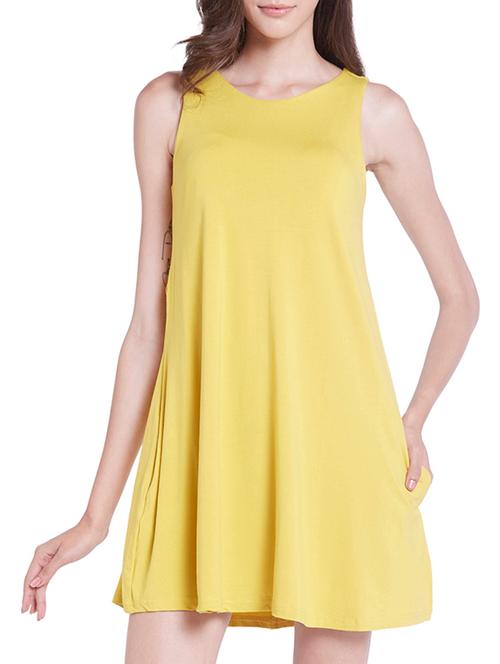 yellow polyester dress - 10828567 - Very Small Image - 1