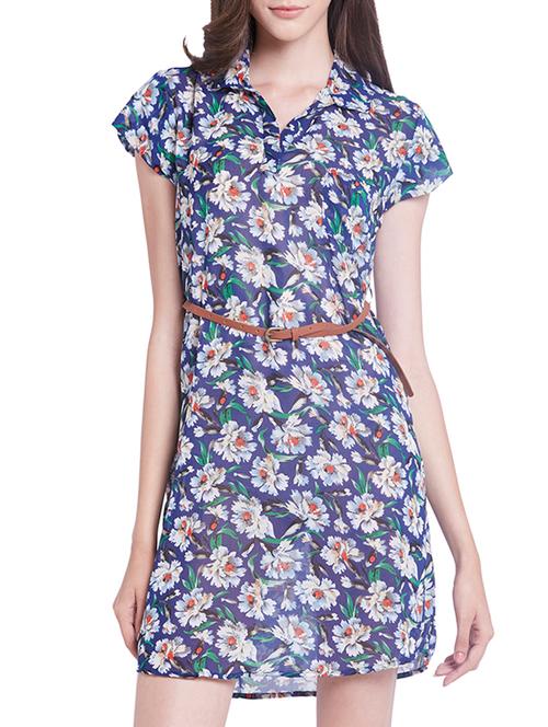 blue polyester dress - 10828594 - Very Small Image - 1