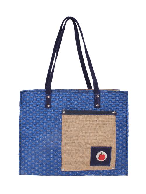 blue jute handbag - 10829289 - Very Small Image - 1