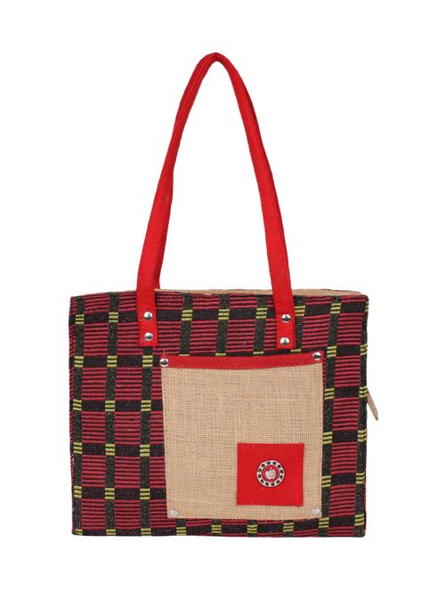 red jute handbag - 10829301 - Very Small Image - 1