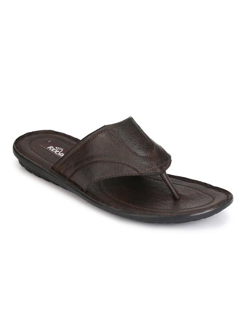 brown leatherette slippers - 10830042 - Very Small Image - 1