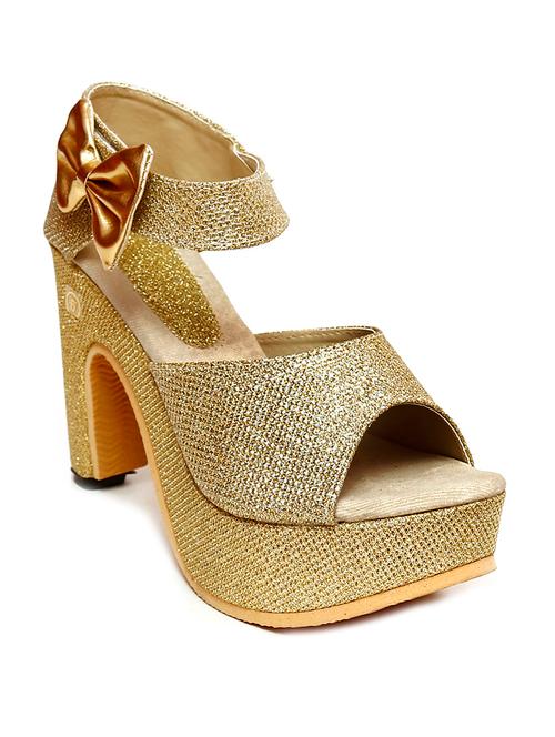 gold leatherette sandal - 10831373 - Very Small Image - 1