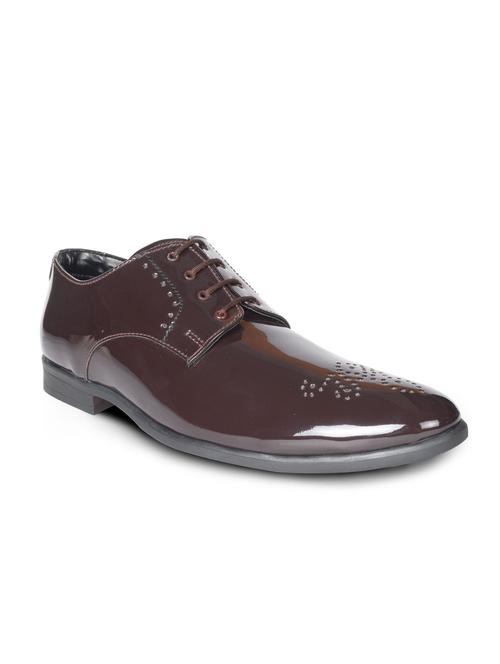 brown leatherette derbies - 10833356 - Very Small Image - 1