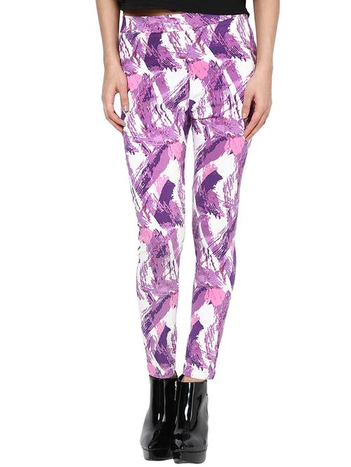 purple polyester leggings - 10833854 - Very Small Image - 1