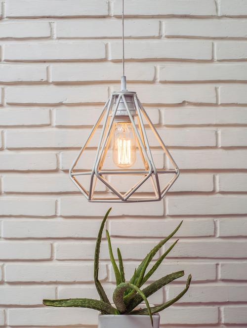 untold homes white diamond pendant lamp - 10836215 - Very Small Image - 1