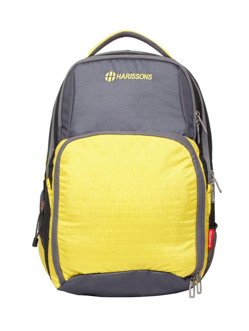 yellow, grey polyester backpack - 10837808 - Very Small Image - 1