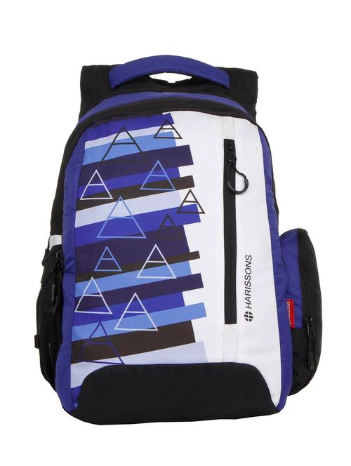 blue, white polyester backpack - 10837839 - Very Small Image - 1