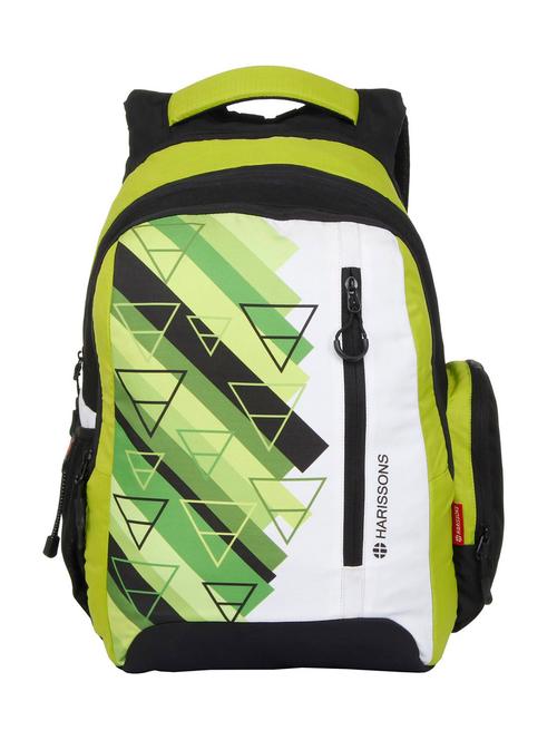lime green, white polyester backpack - 10837841 - Very Small Image - 1
