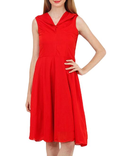 red polyester dress - 10837907 - Very Small Image - 1