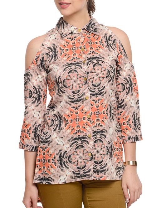 beige printed regular top - 10841184 - Very Small Image - 1
