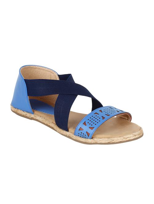 blue leatherette closed back sandals - 10842658 - Very Small Image - 1