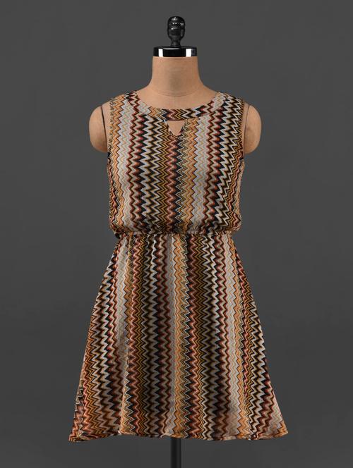 chevron print sleeveless dress - 1084471 - Very Small Image - 1