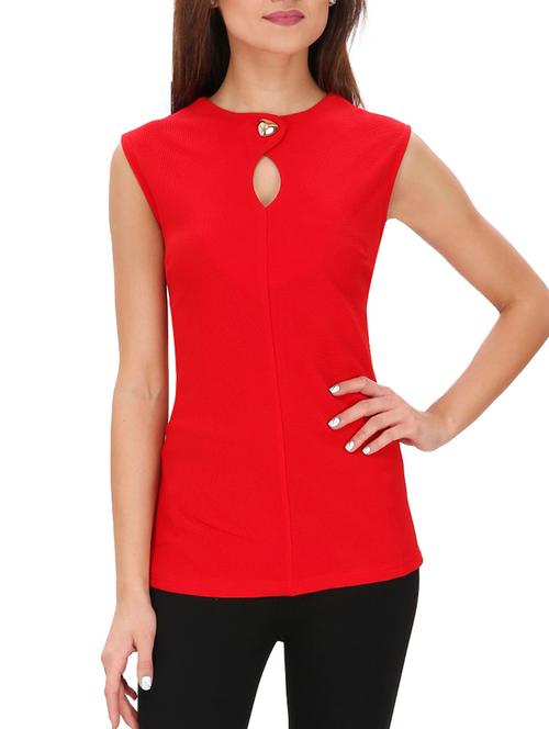 red viscose top - 10845220 - Very Small Image - 1