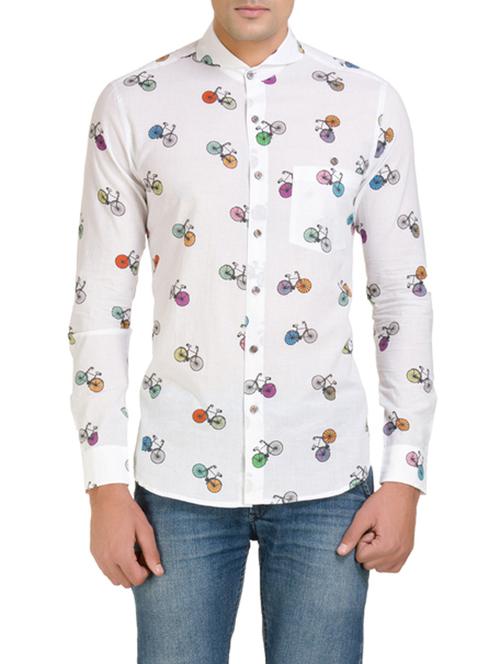 white cotton casual shirt - 10847203 - Very Small Image - 1