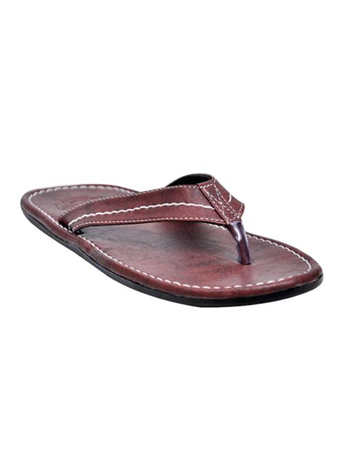brown leatherette slippers - 10847427 - Very Small Image - 1
