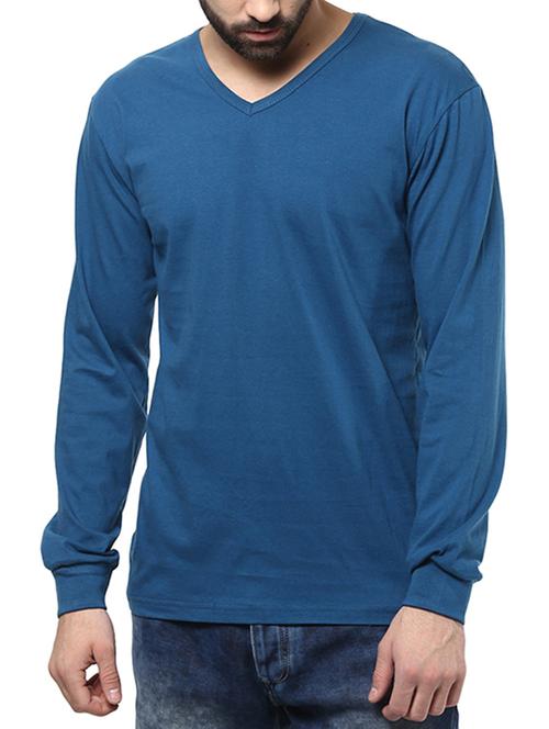 blue cotton t-shirt - 10849584 - Very Small Image - 1