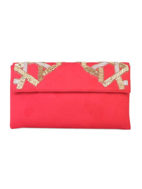red sequined suede clutch - 1084992 - Very Small Image - 1