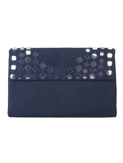 blue sequined suede clutch - 1084993 - Very Small Image - 1