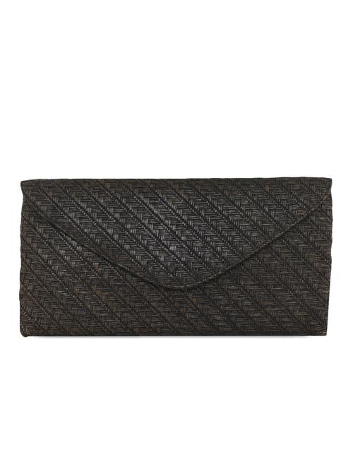 black textured leatherette clutch - 1085012 - Very Small Image - 1
